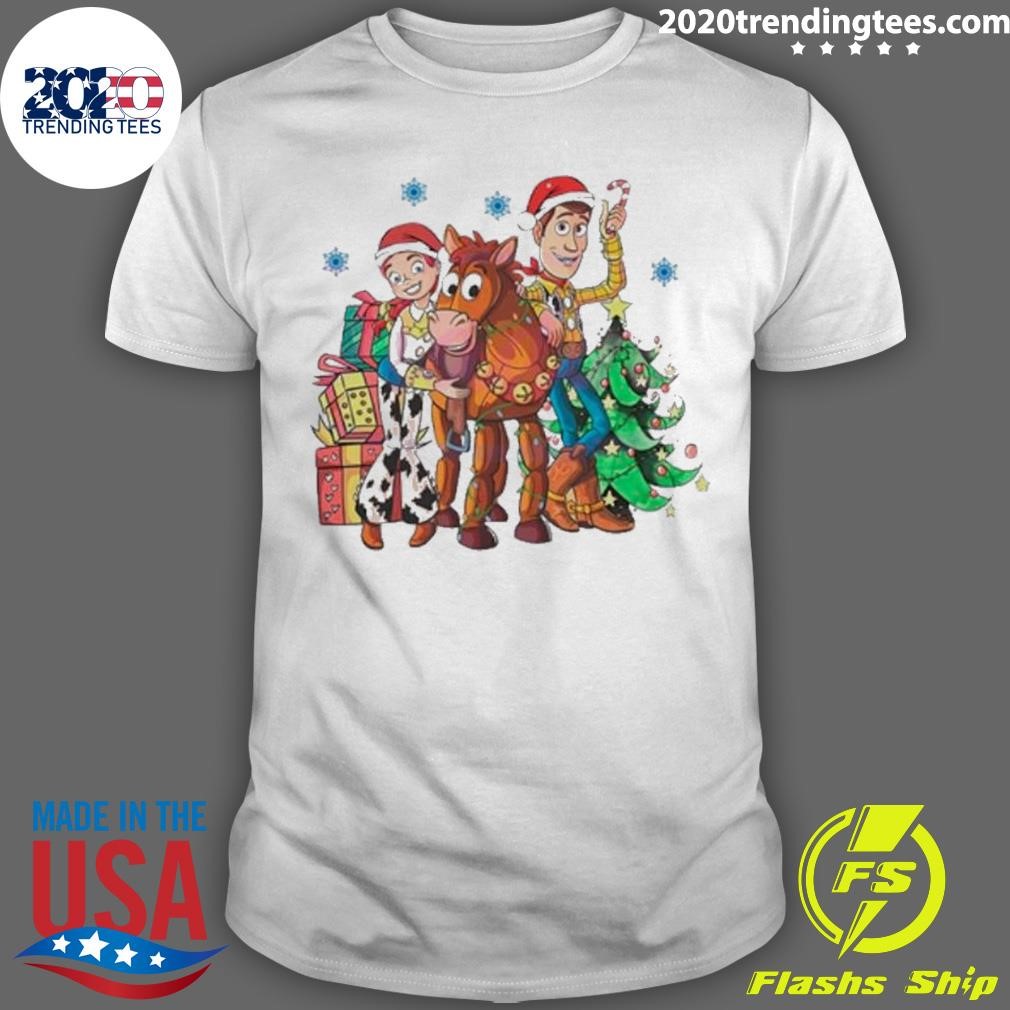 Top Toy Story Christmas Jessie Woody T-shirt