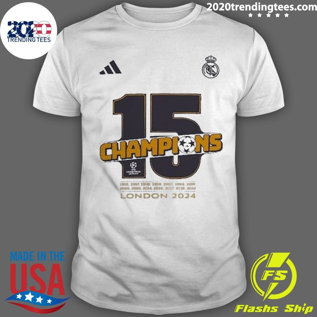 Nice Real Madrid Adidas 2024 Uefa Champions League Champions T