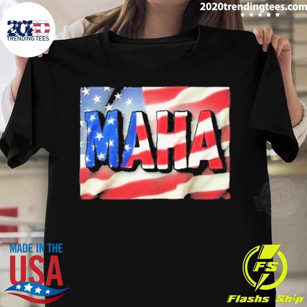 Awesome Maha Make America Healthy Again Usa Flag T-shirt