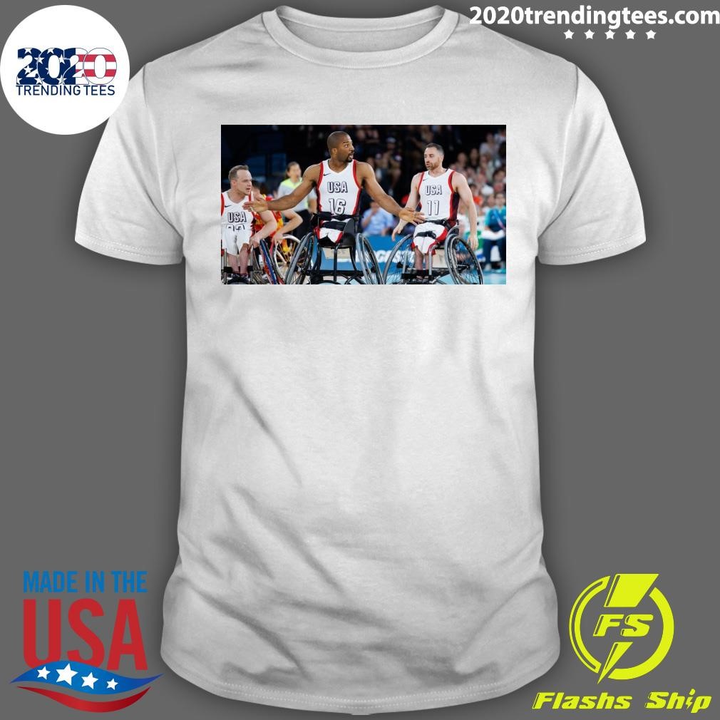 Awesome Team USA Wheelchair Basketball Paralympics 2024 T-shirt