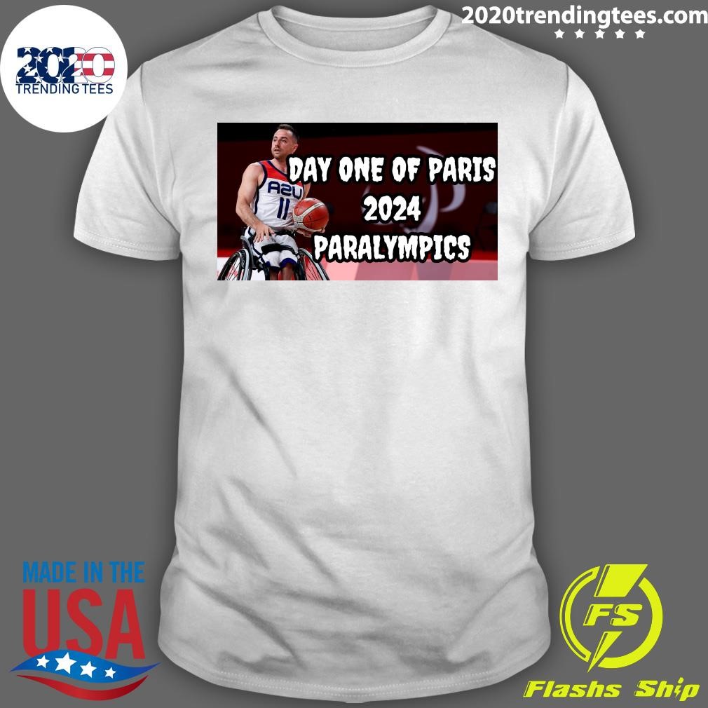 Awesome Wheelchair Basketball Paralympics Day One Of Paris 2024 Paralympics T-shirt