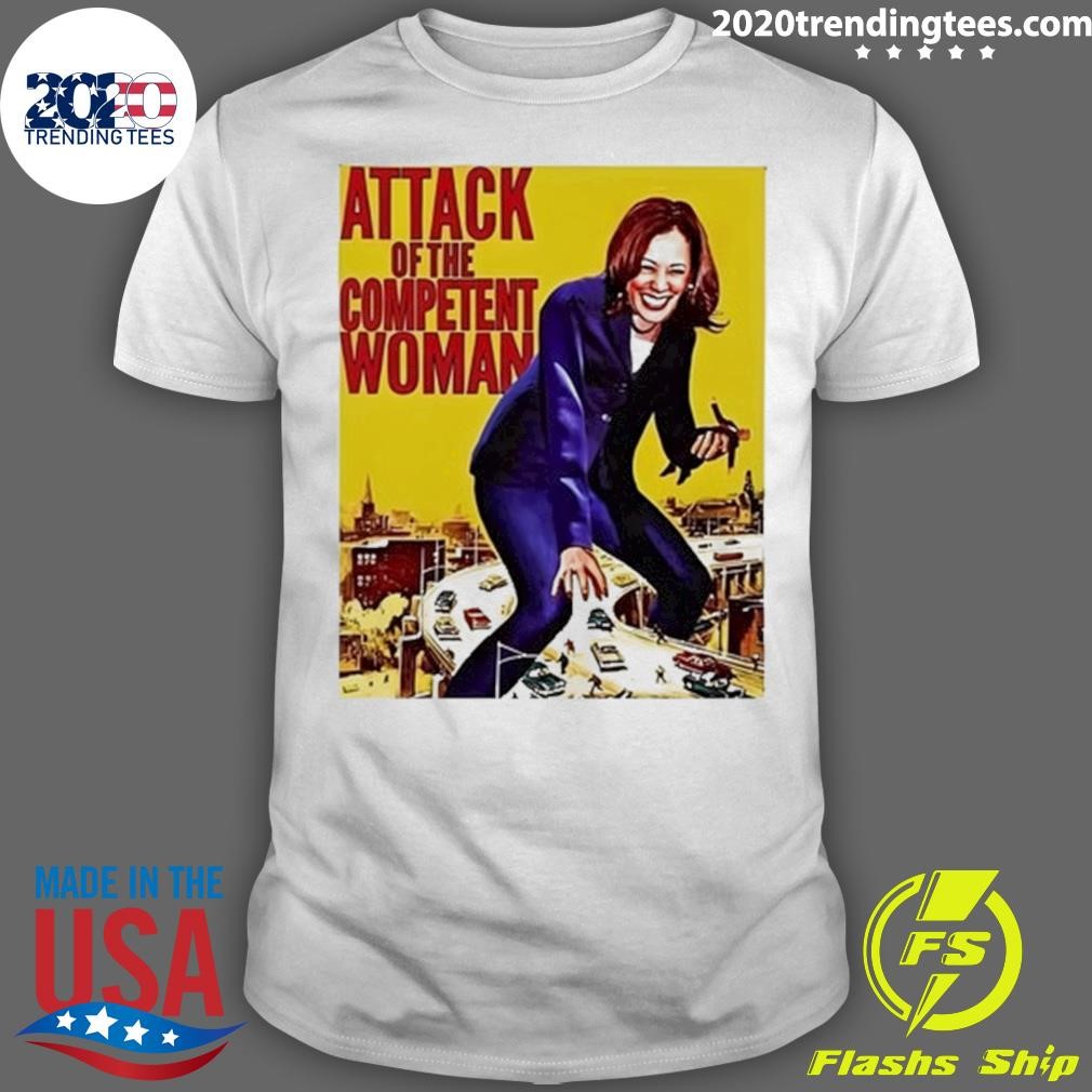 Funny Attack Of The Competent Woman Kamala Harris T-shirt