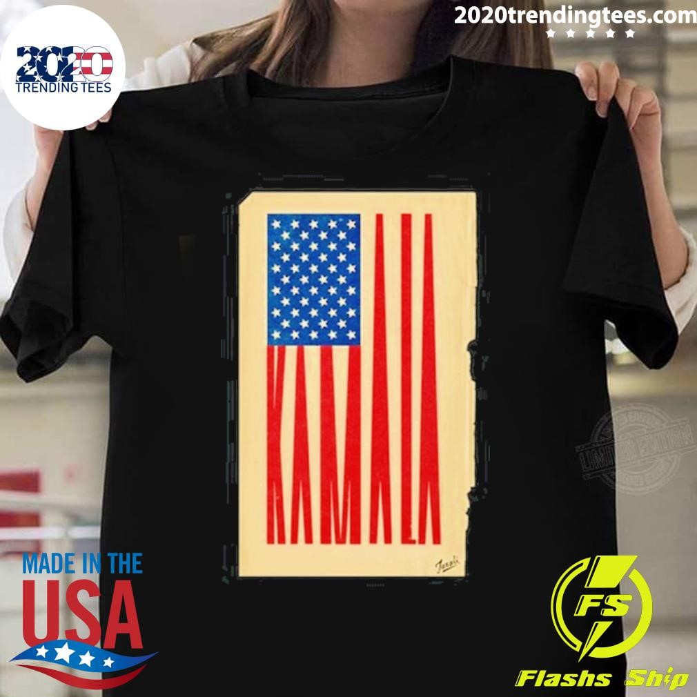 Funny Gary Taxali Kamala Flag Eco 2024 T-shirt