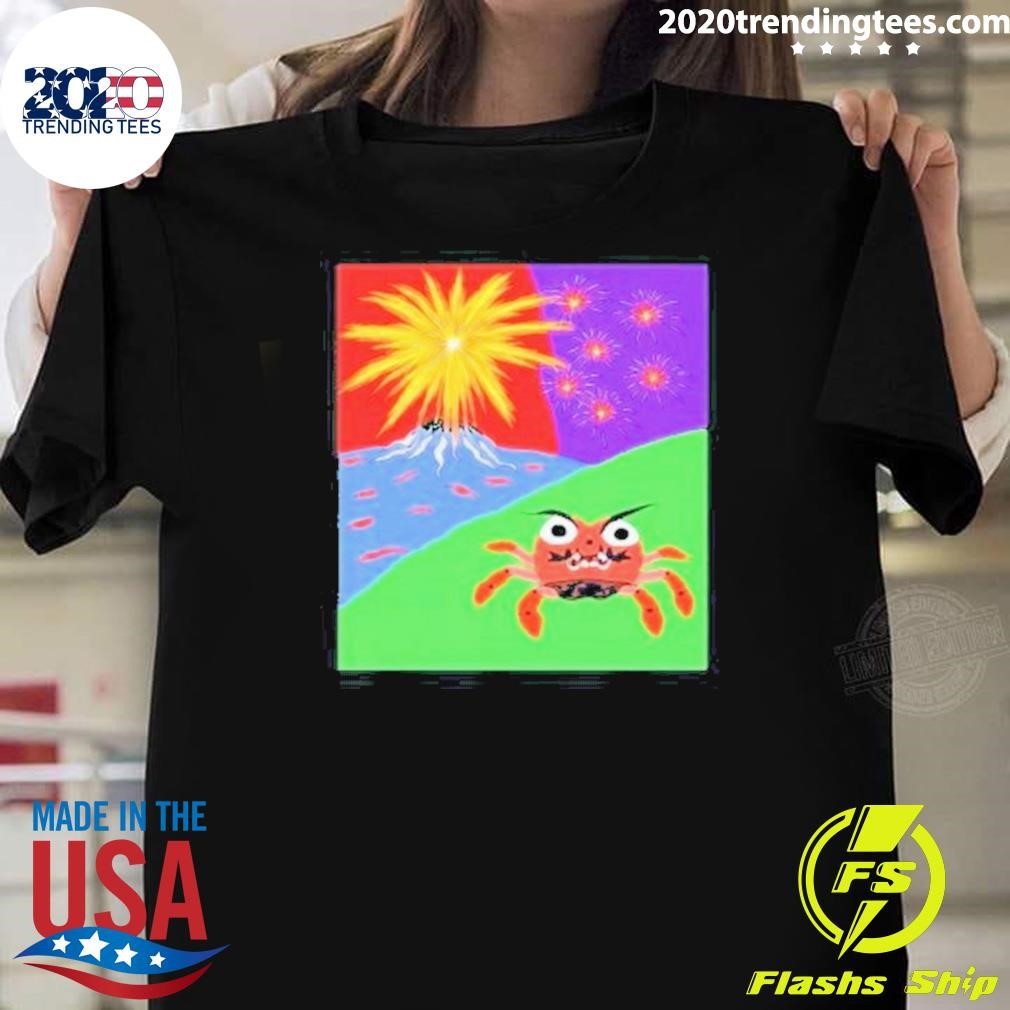 Funny Generated Fourth Of July Watermelon Crab Ai 2024 T-shirt