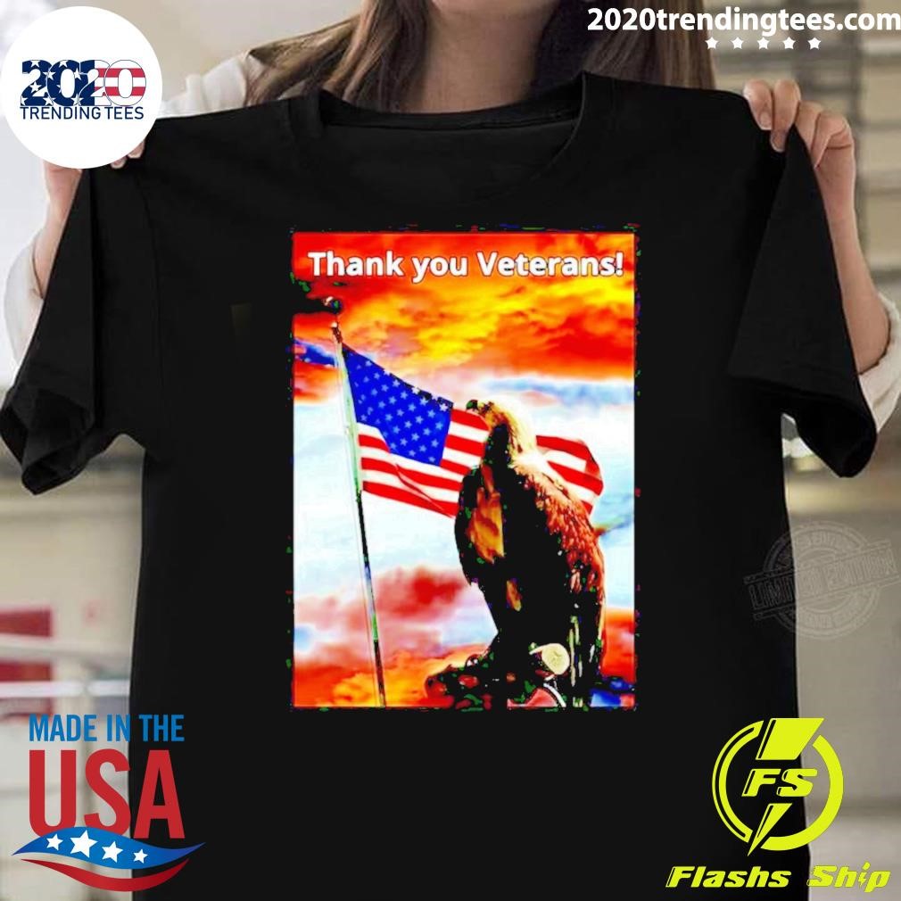 Funny Memorial Day Thank You Veterans Eagle T-shirt