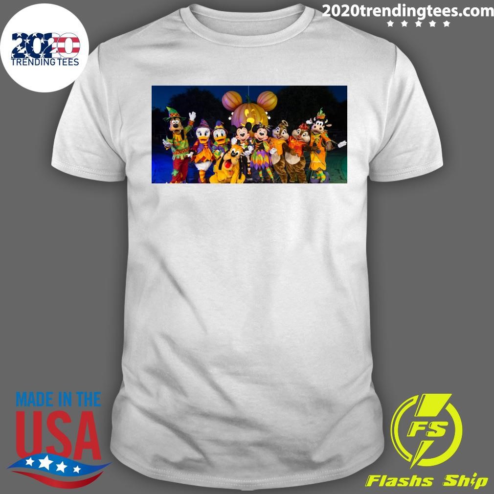 Funny Mickey, Minnie, and their pals dress up with new outfits for Halloween Time 2024 T-shirt