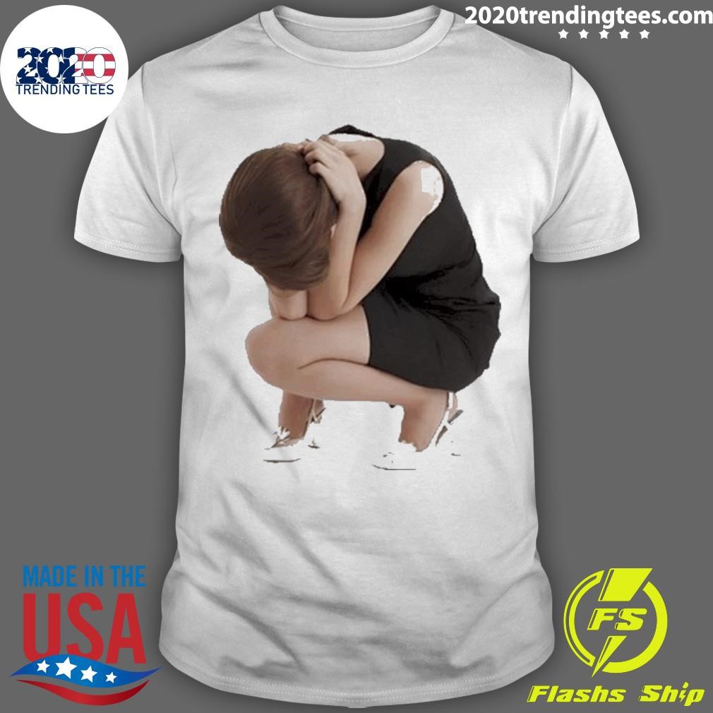 Nice Crying Girl With A Gun T-shirt