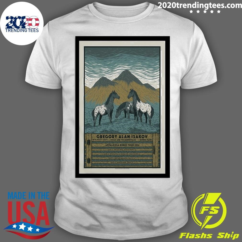 Official Gregory Alan Isakov 2024 Appaloosa Bones Tour Poster T-shirt