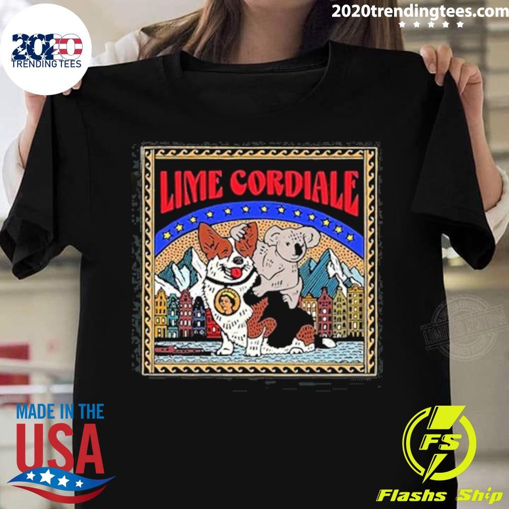 Official Lime Cordiale In Europe With Great Gable & Pat Burgener T-shirt