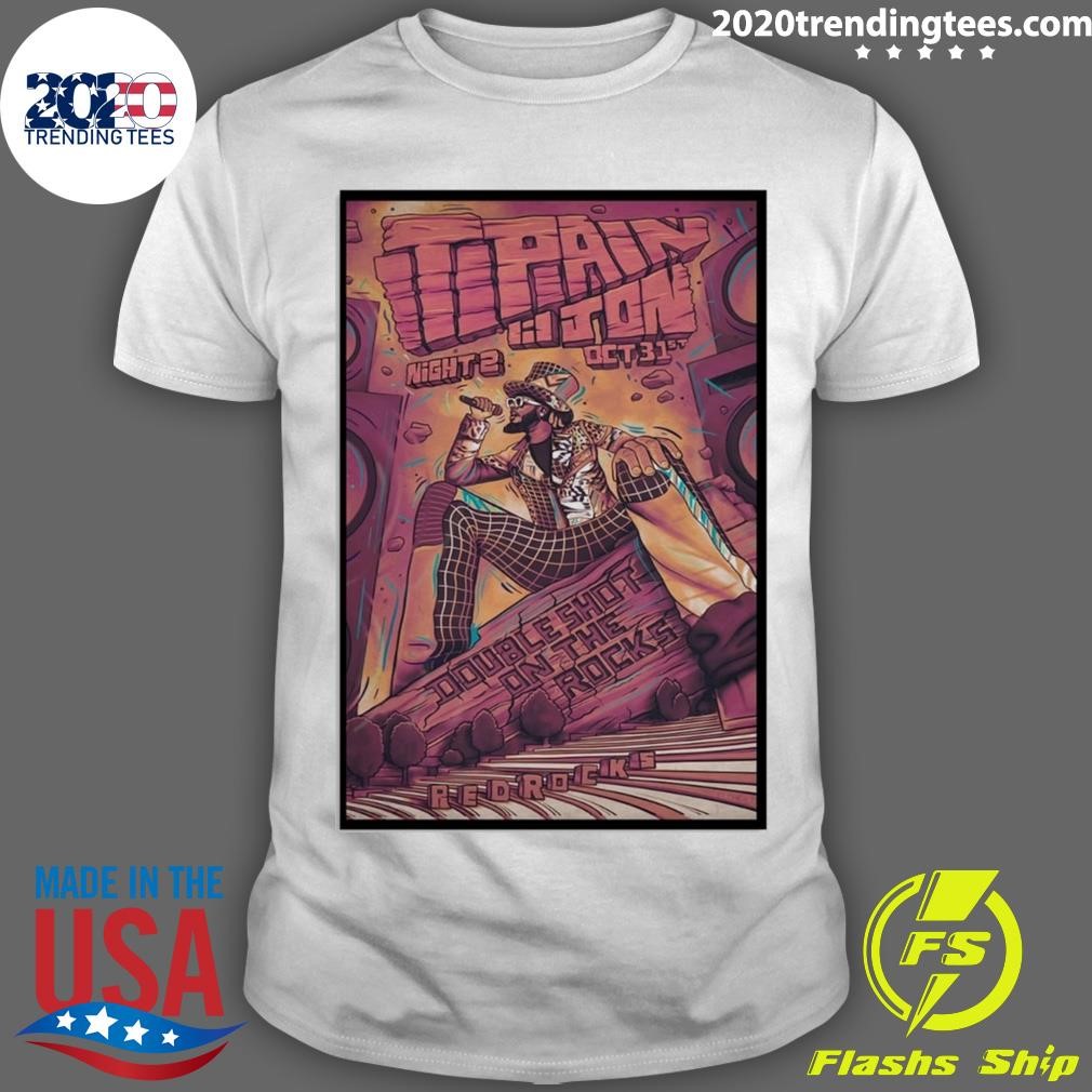 Official Tpain Red Rocks Event 10 31 2024 Poster Limited T-shirt