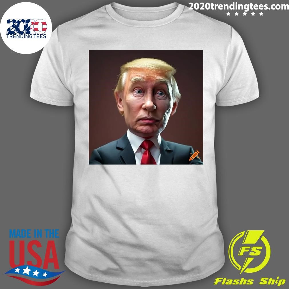 Original Political satire of Donald Trump and Vladimir Putin as marionettes T-shirt