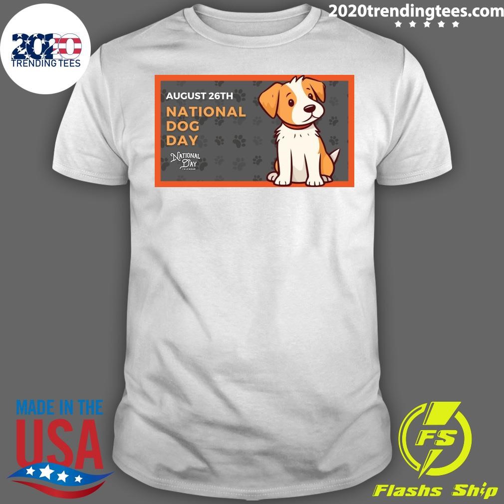 Premium August 26th National Dog Day 2024, National Day Calendar T-shirt