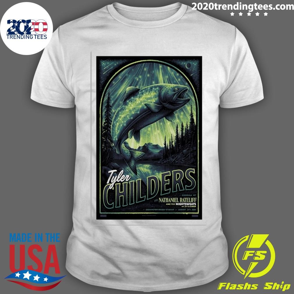 Premium Poster Tyler Childers At Washington Grizzly Stadium In Missoula, Mt August 24, 2024 T-shirt