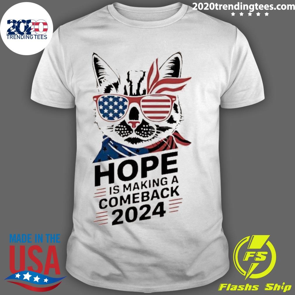 Top Cat Hope Is Making A Comeback 2024 Harris Walz T-shirt