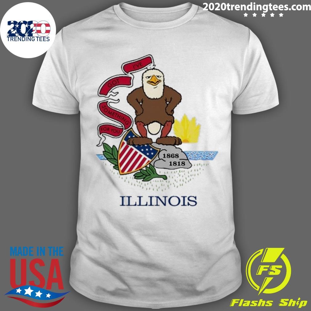 Top Illinois Insurance State Flag 1818-1868 T-shirt