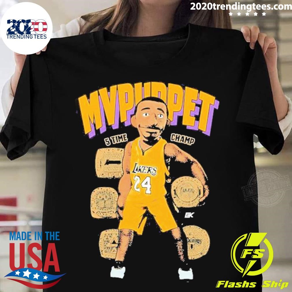 Top Kobe Bryant Mvpuppet 5 Time Champs T-shirt