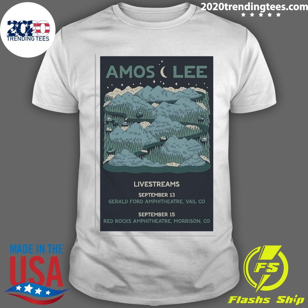 Awesome Amos Lee Livestreams September 15, 2024 Red Rocks Amphitheatre, Morrison, CO Poster T-shirt