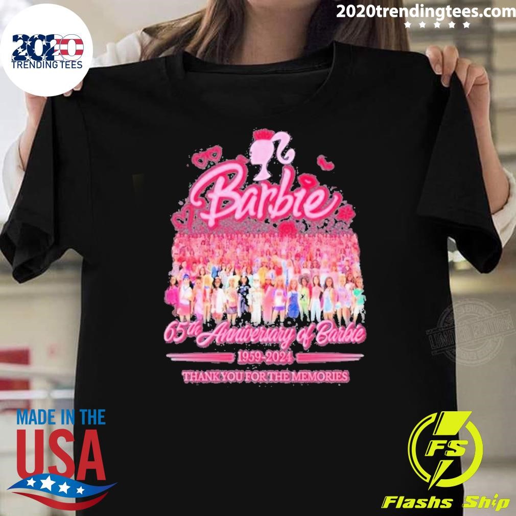 Awesome Barbie 65th Anniversary Of Barbie 1959-2024 Thank You For The Memories T-shirt