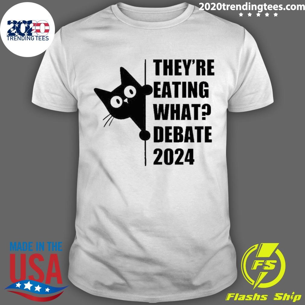 Awesome Cat They're Eating What-Debate Election 2024 T-shirt