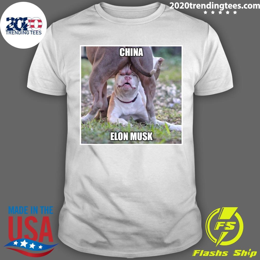 Awesome Dogs Rock China and Elon Musk T-shirt