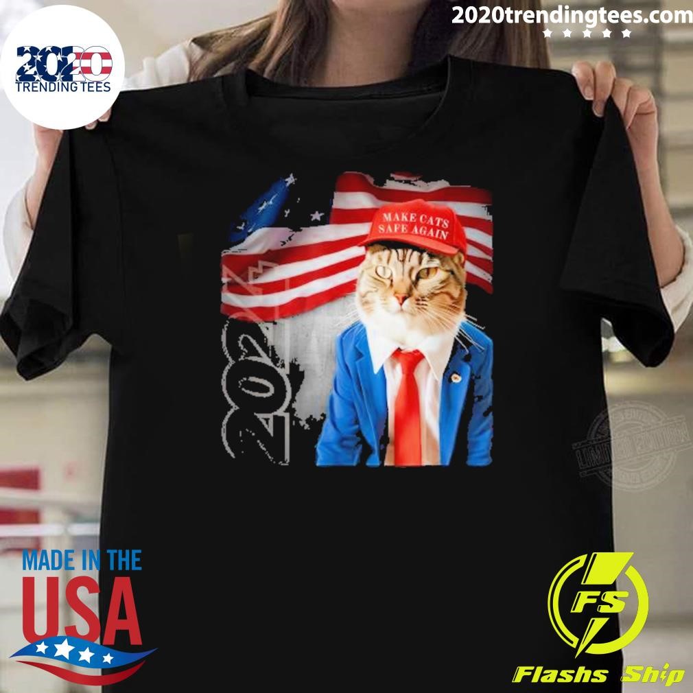 Awesome Make Cats Safe Again Usa 2024 T-shirt