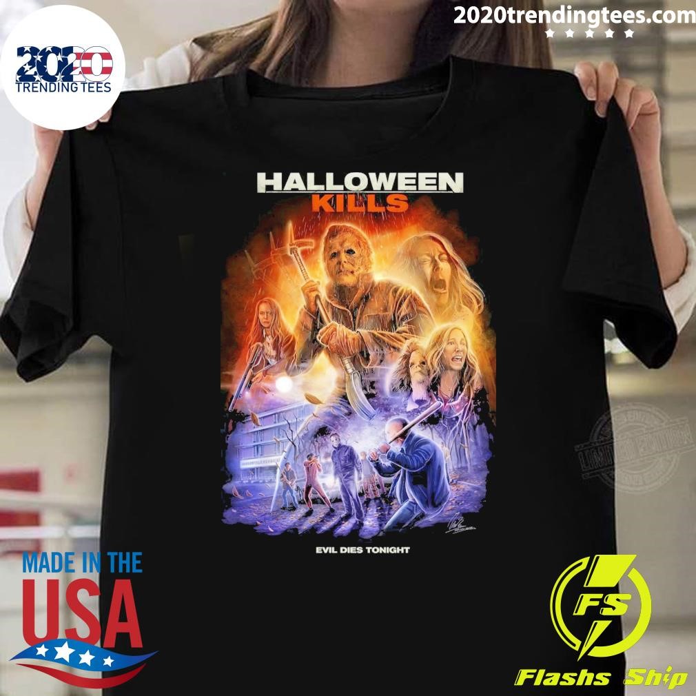 Awesome Michael Myers Halloween Kills Evil Dies Tonight T-shirt