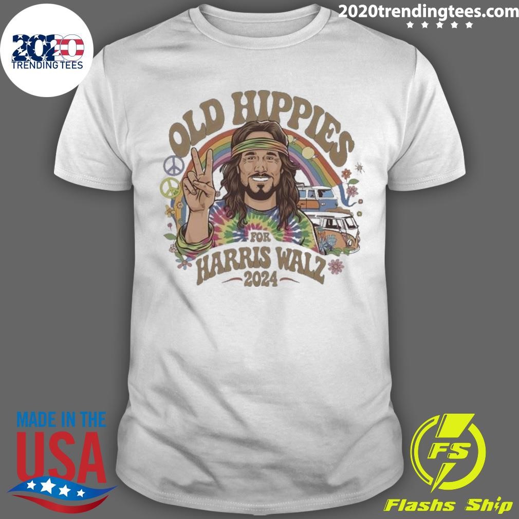 Awesome Old Hippies Harris Walz 2024 T-shirt