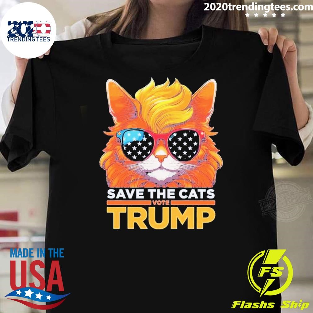 Awesome Save The Cats Vote Trump T-Shirt