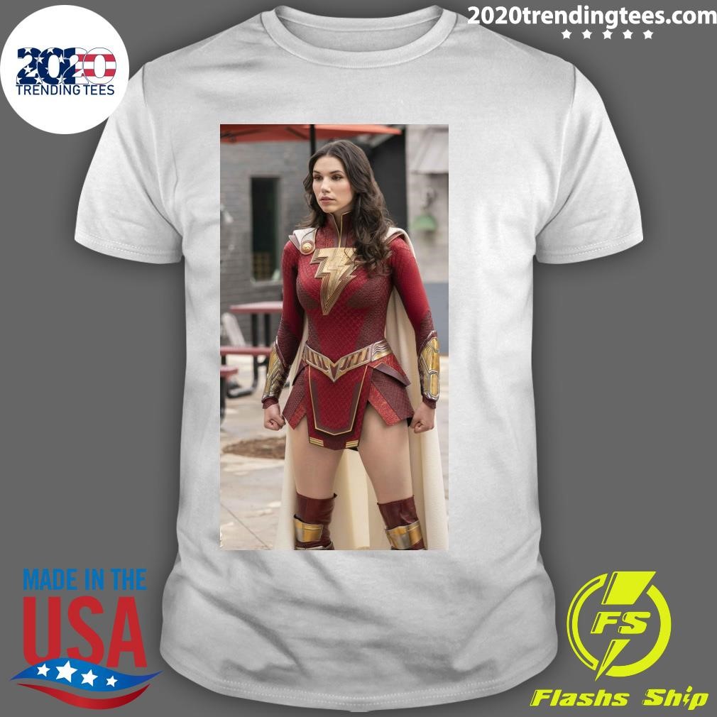 Awesome Shazam Bts Her In Her Superhero Suit T-Shirt