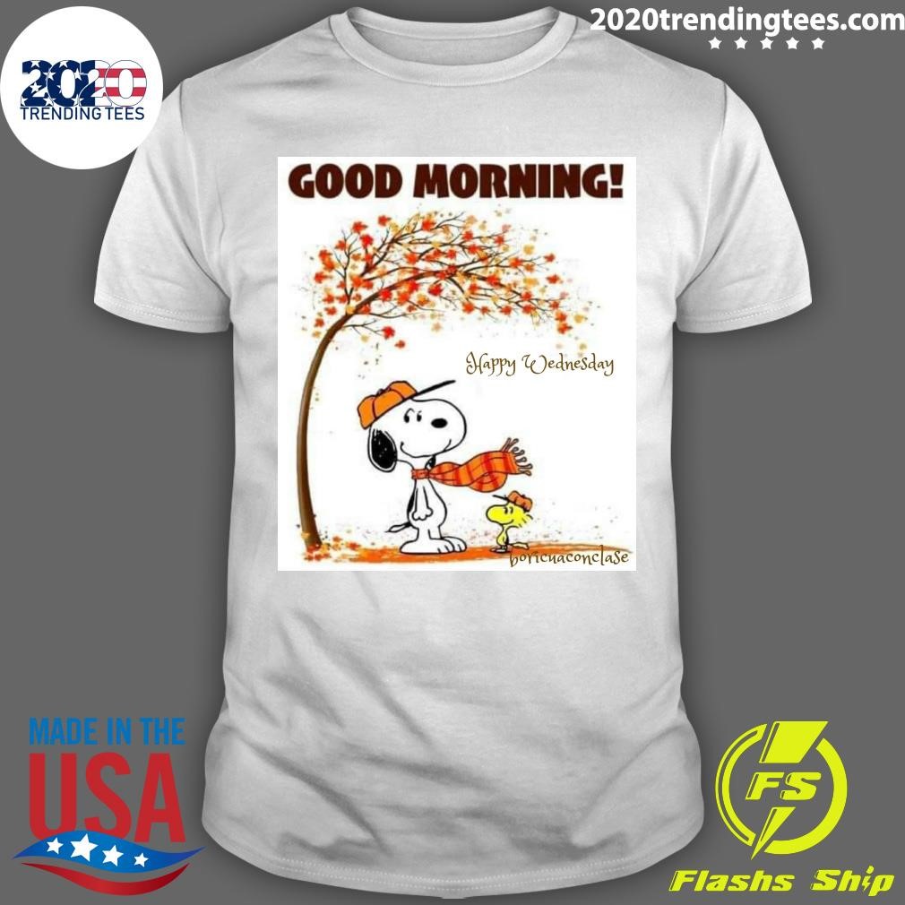 Awesome Snoopy Good Morning Happy Wednesday Boricua Conclase T-shirt