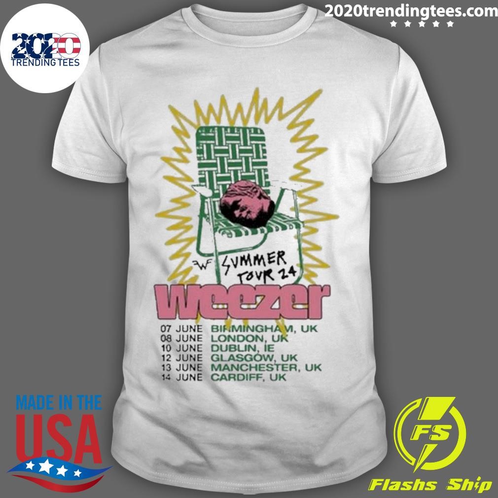 Awesome Weezer Lawn Chair Tour 2024 T-shirt