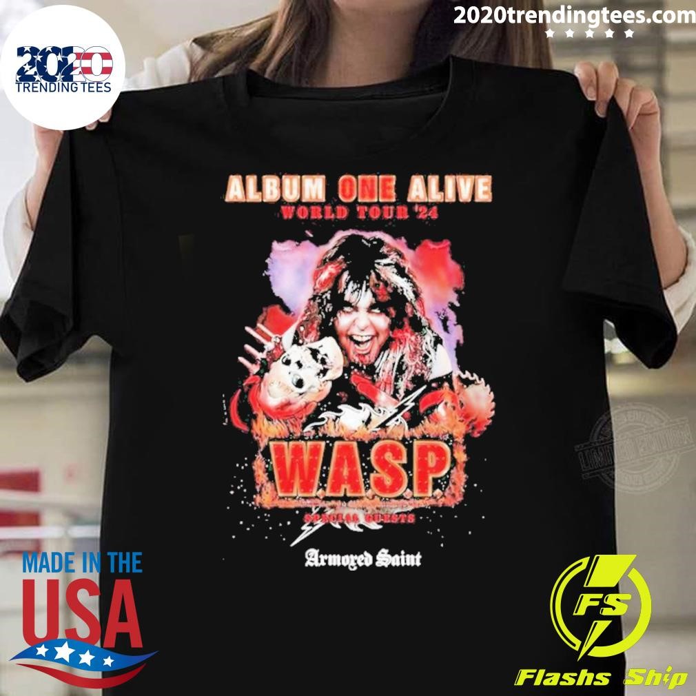 Awesome World Tour Wasp Album One Alive 2024 T-shirt