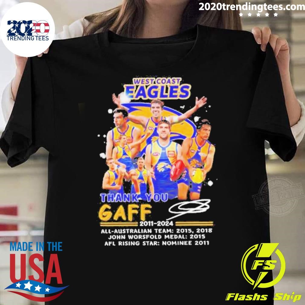 Best AFL West Coast Eagles Thank You Andrew Gaff 2011-2024 T-shirt