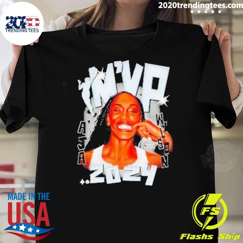 Best A’ja Wilson Las Vegas Aces Playa Society 2024 WNBA MVP T-shirt