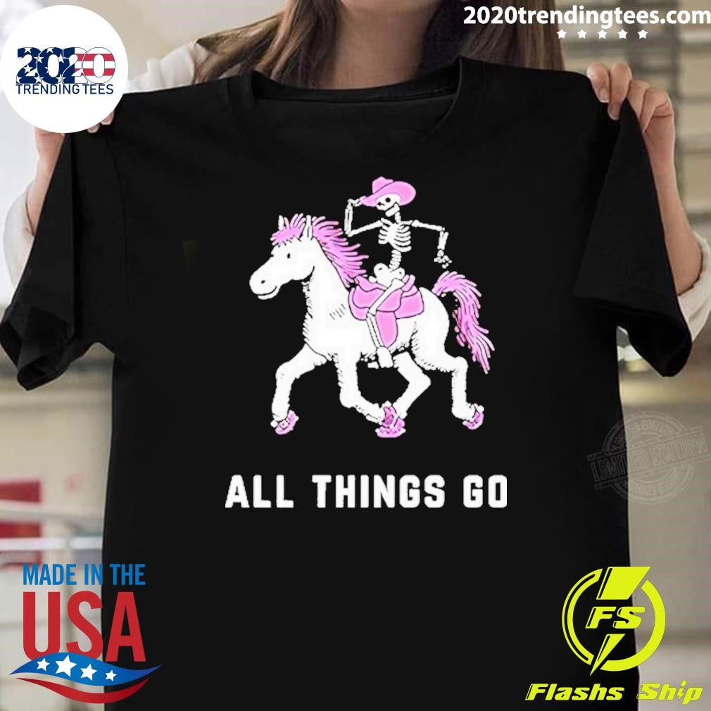 Best All Things Go Skeleton Pony Nyc Lineup T-Shirt