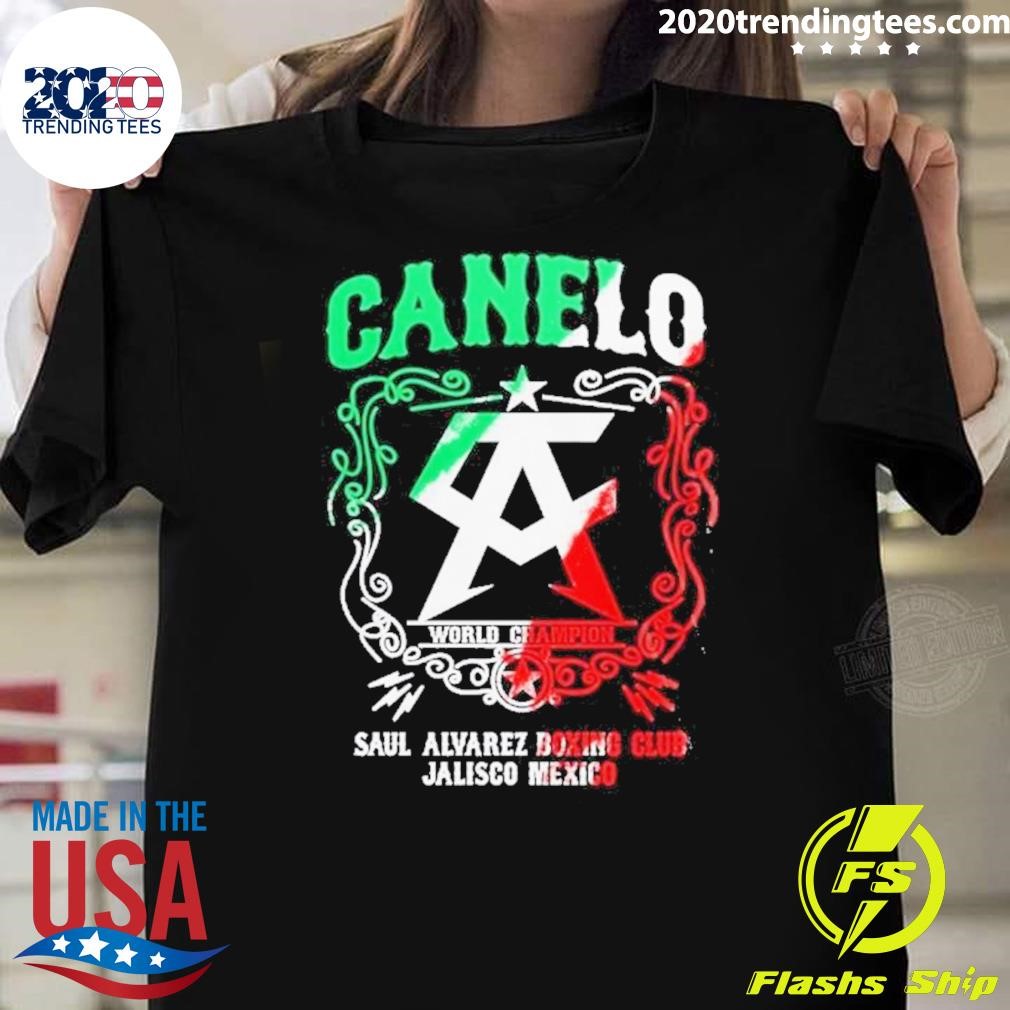 Best Canelo World Champion Saul Alvarez Boxing Club Jalisco Mexico 2024 T-Shirt