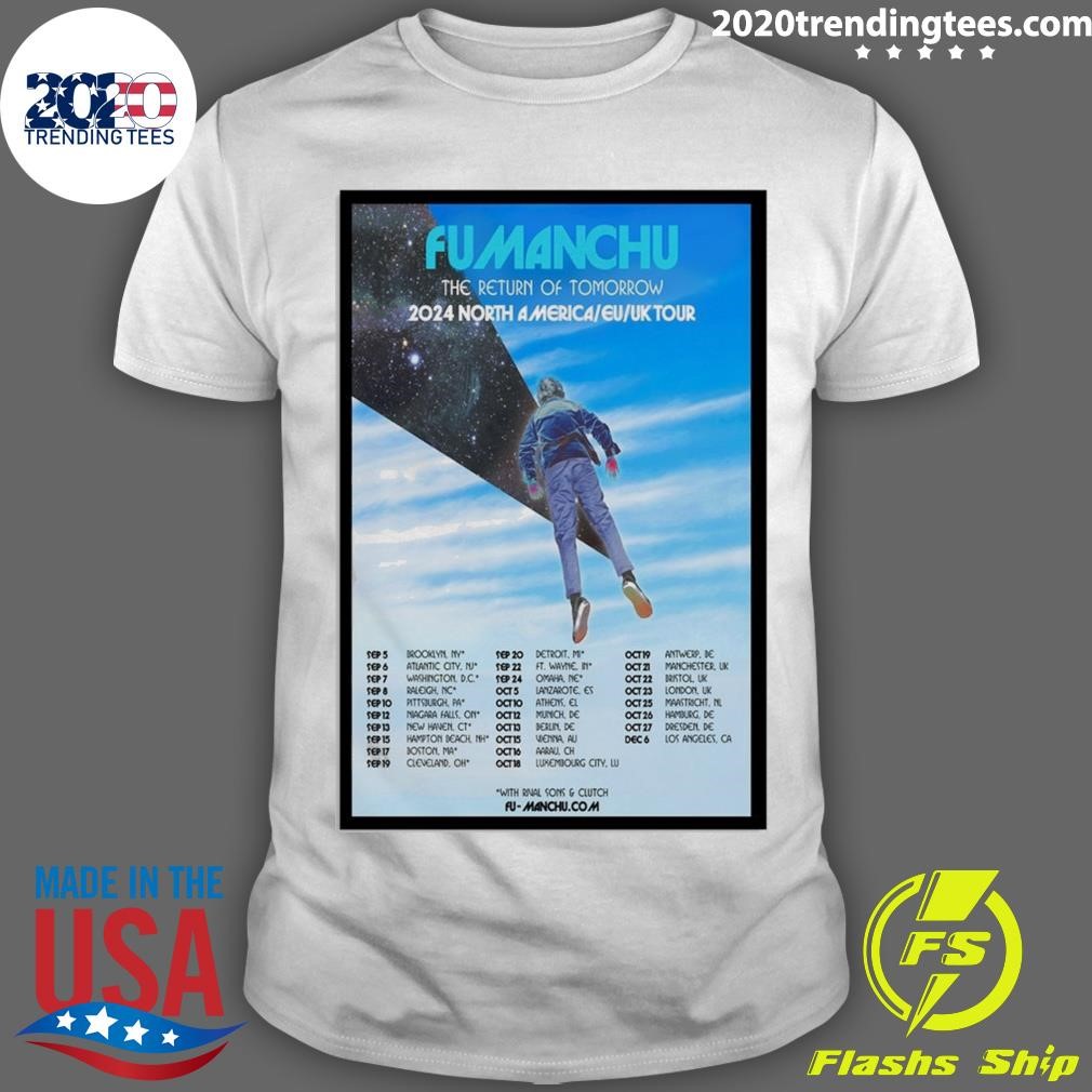 Best Fu Manchu 2024 North America EU + UK Tour T-Shirt