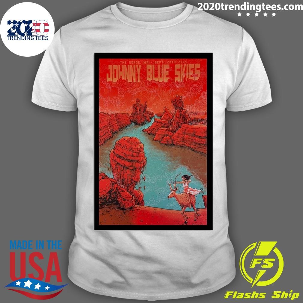 Best Johnny Blue Skies The Gorge Amphitheatre Quincy, WA September 20, 2024 Tour T-shirt