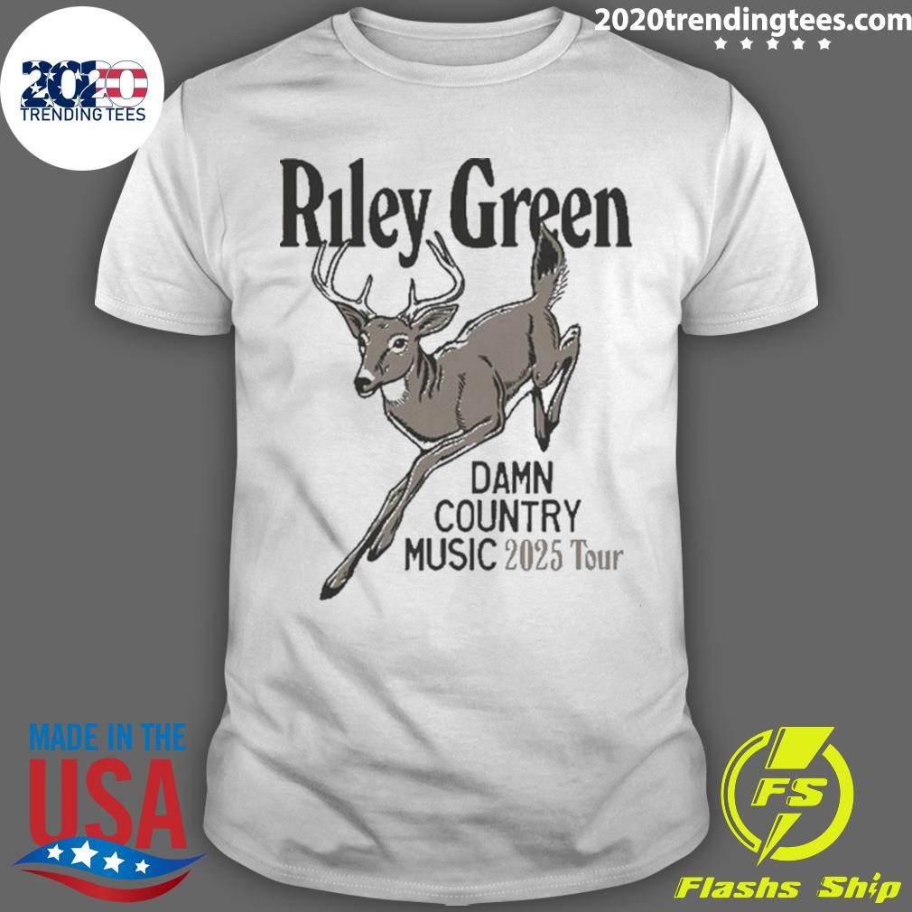 Best Riley Green Deer Damn Country Music 2025 Tour T-shirt