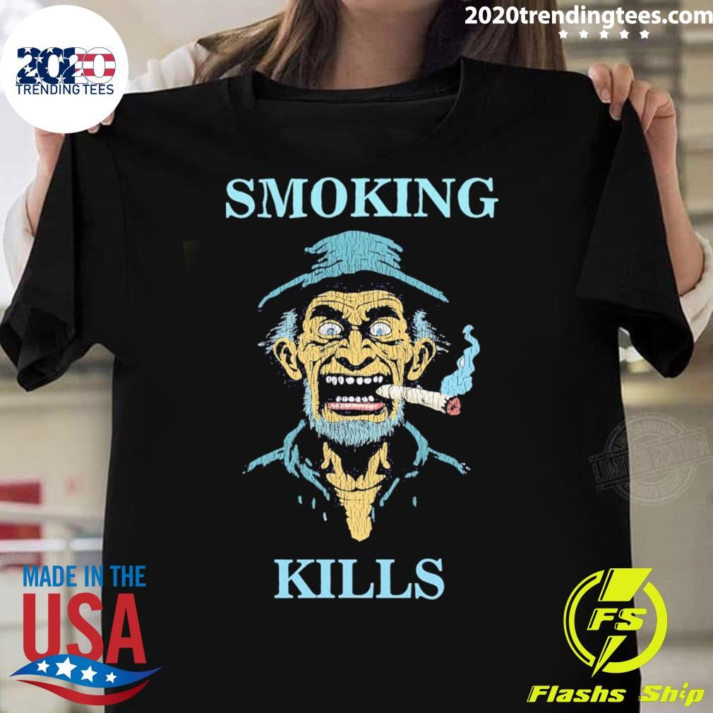 Best Smoking Kills Custom Printed T-shirt