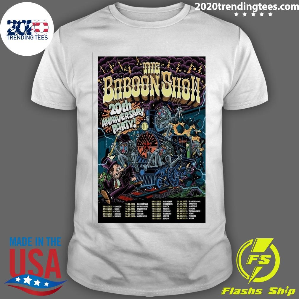 Best The Baboon Show 20th Anniversary Party 2025 Event T-shirt