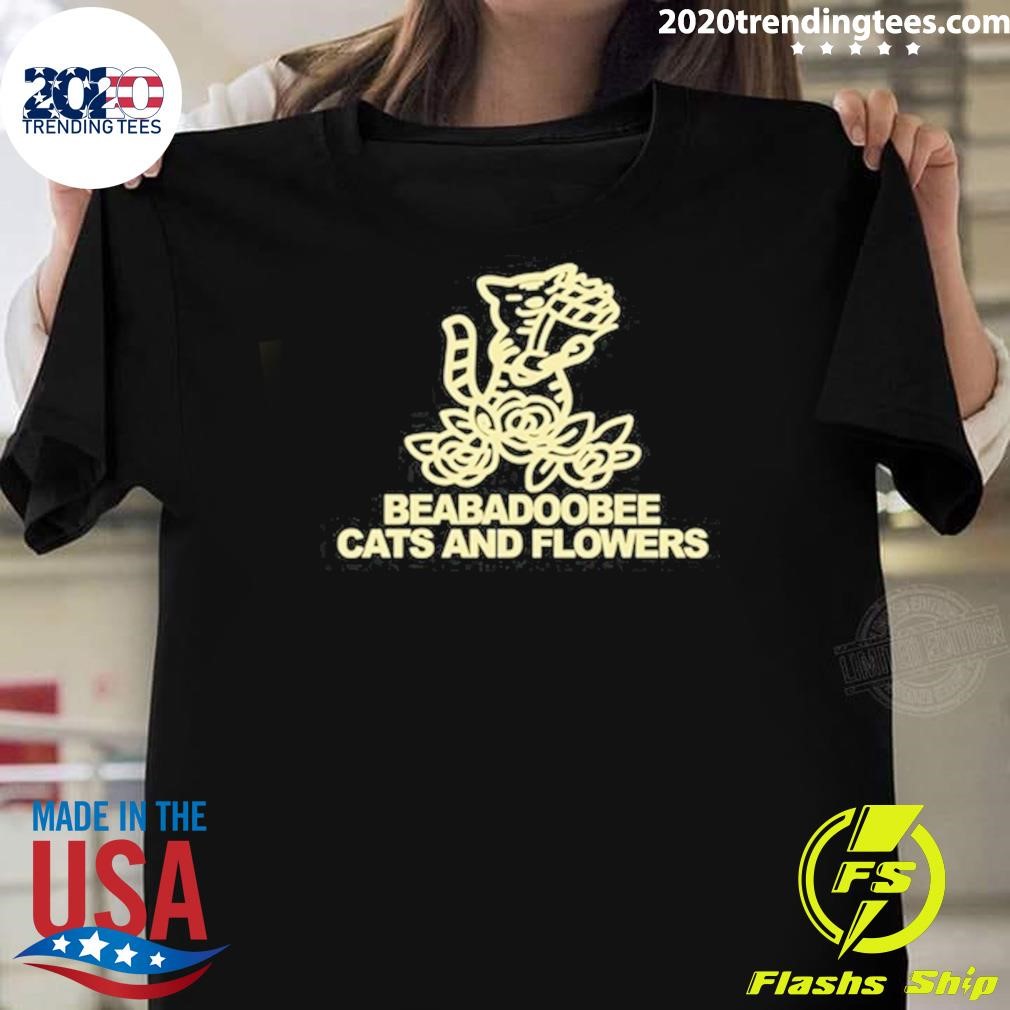 Funny Beabadoobee Cats And Flowers 2024 T-shirt