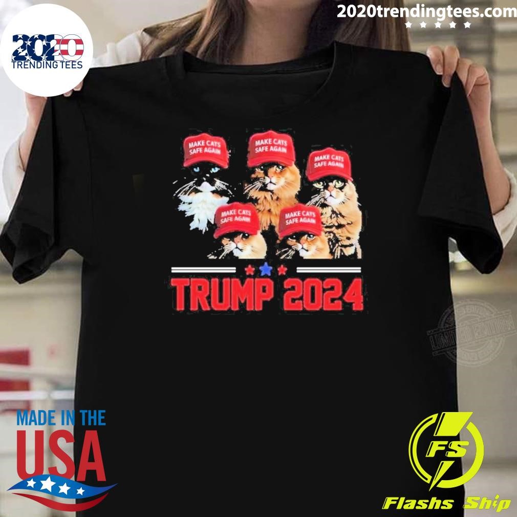 Funny Cats United For Trump 2024 T-shirt