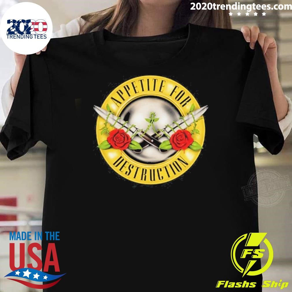 Funny Guns N’ Roses Appetite For Destruction Knives 2024 T-shirt