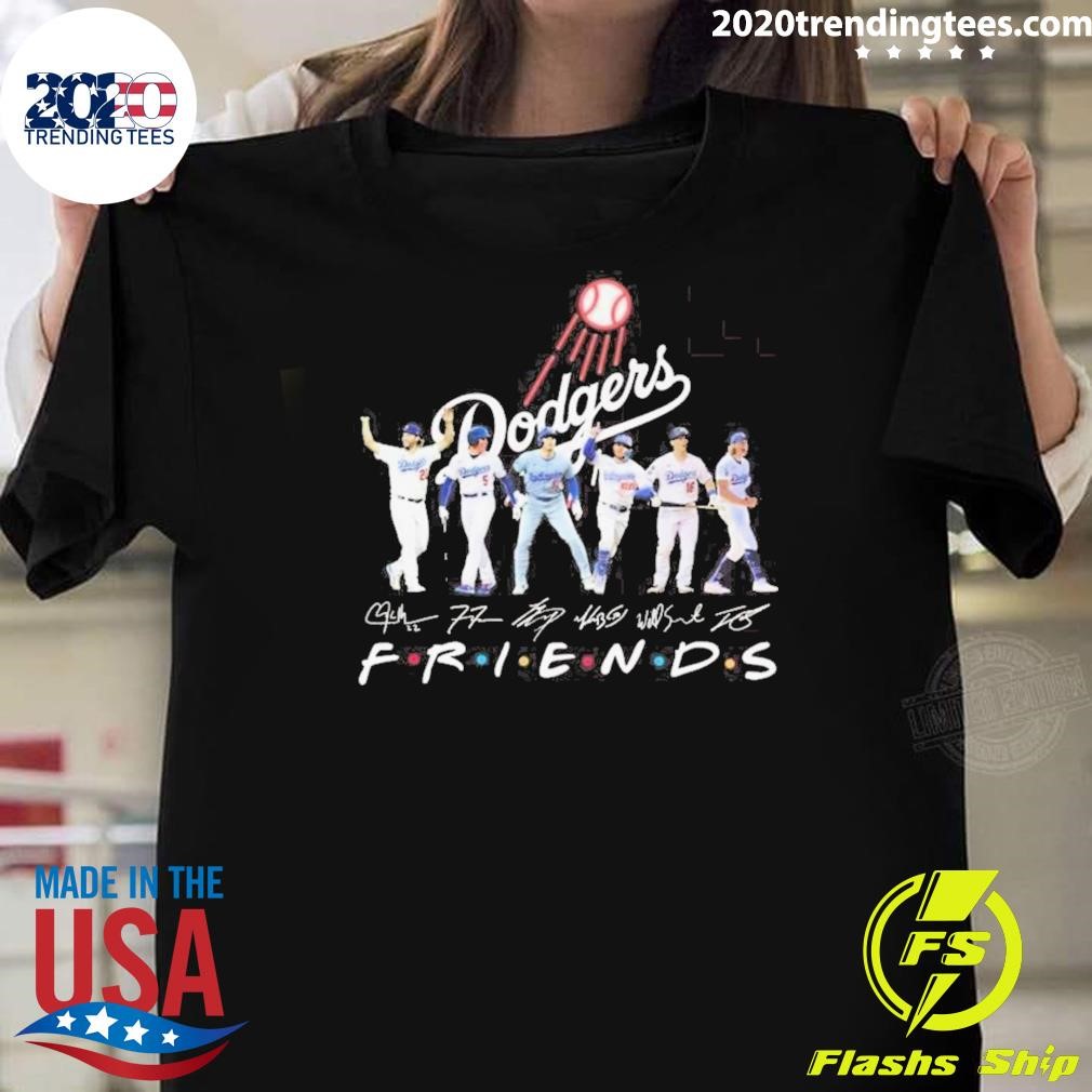 Funny Los Angeles Dodgers Friend Of Baseball Legends Signatures 2024 T-Shirt