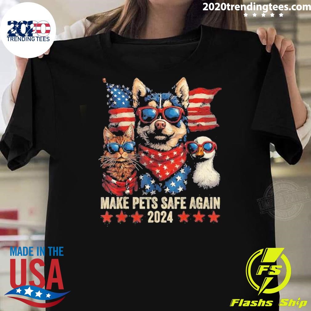 Funny Make Pets Safe Again Trump 2024 Save Our Pets T-shirt