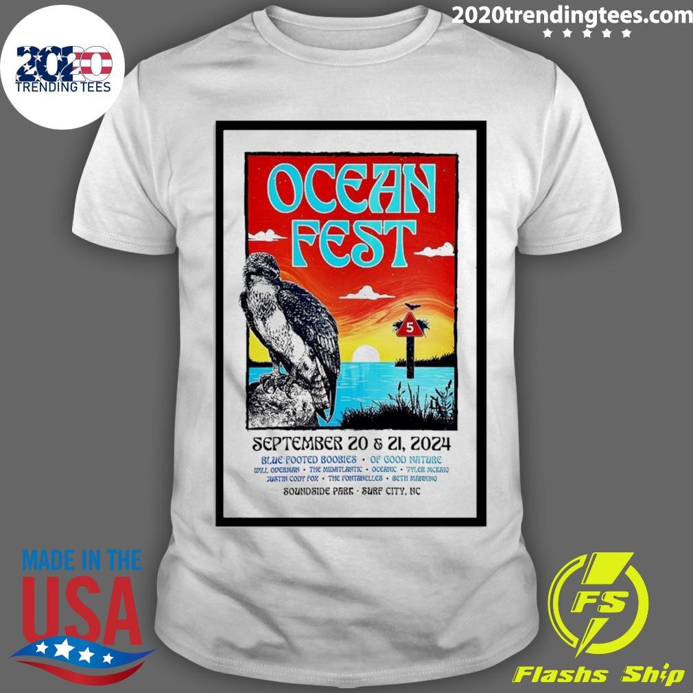 Funny Ocean Fest Soundside Park In Surf City Nc Sept 20-21 2024 T-shirt