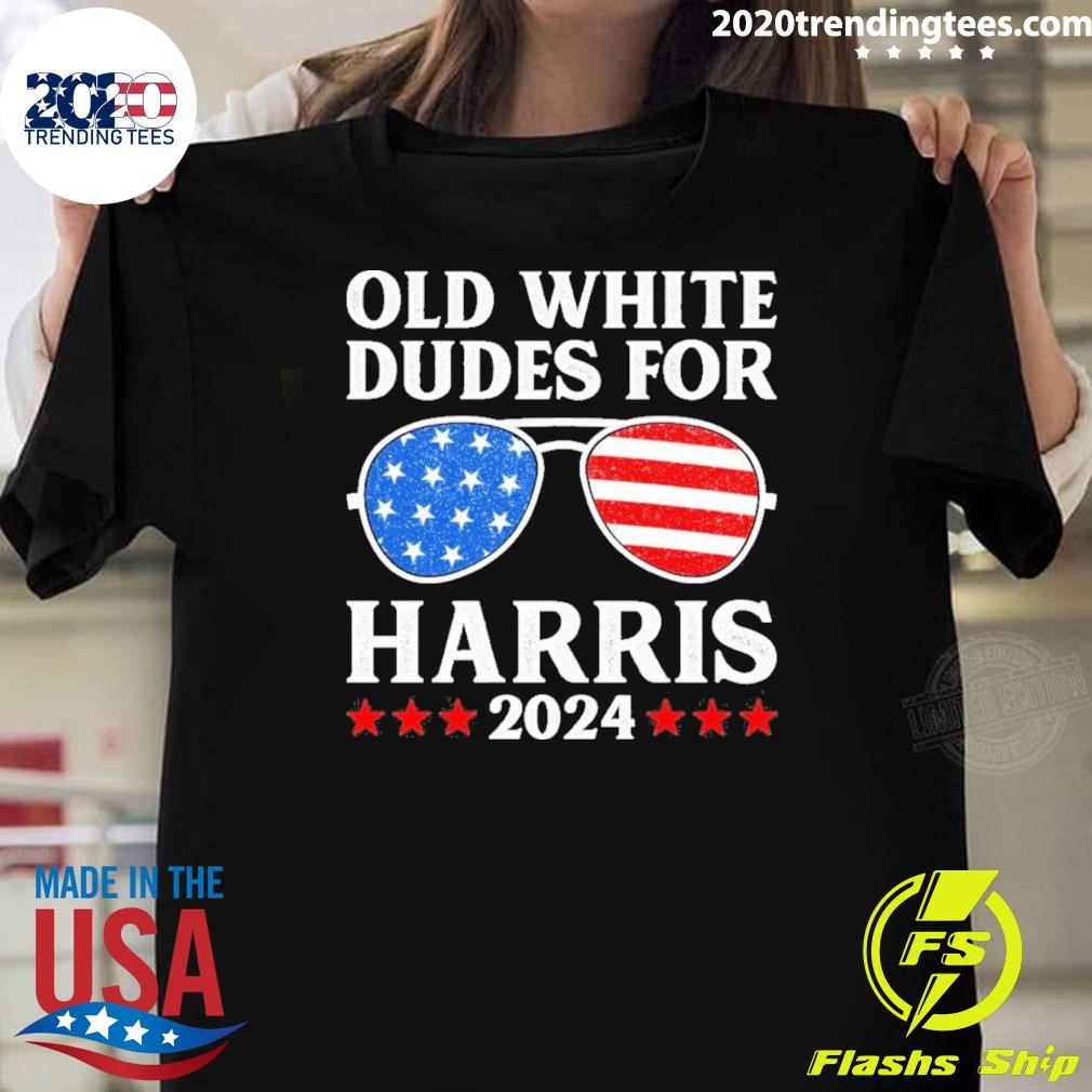 Funny Old White Dudes For Harris 2024 Trump T-shirt