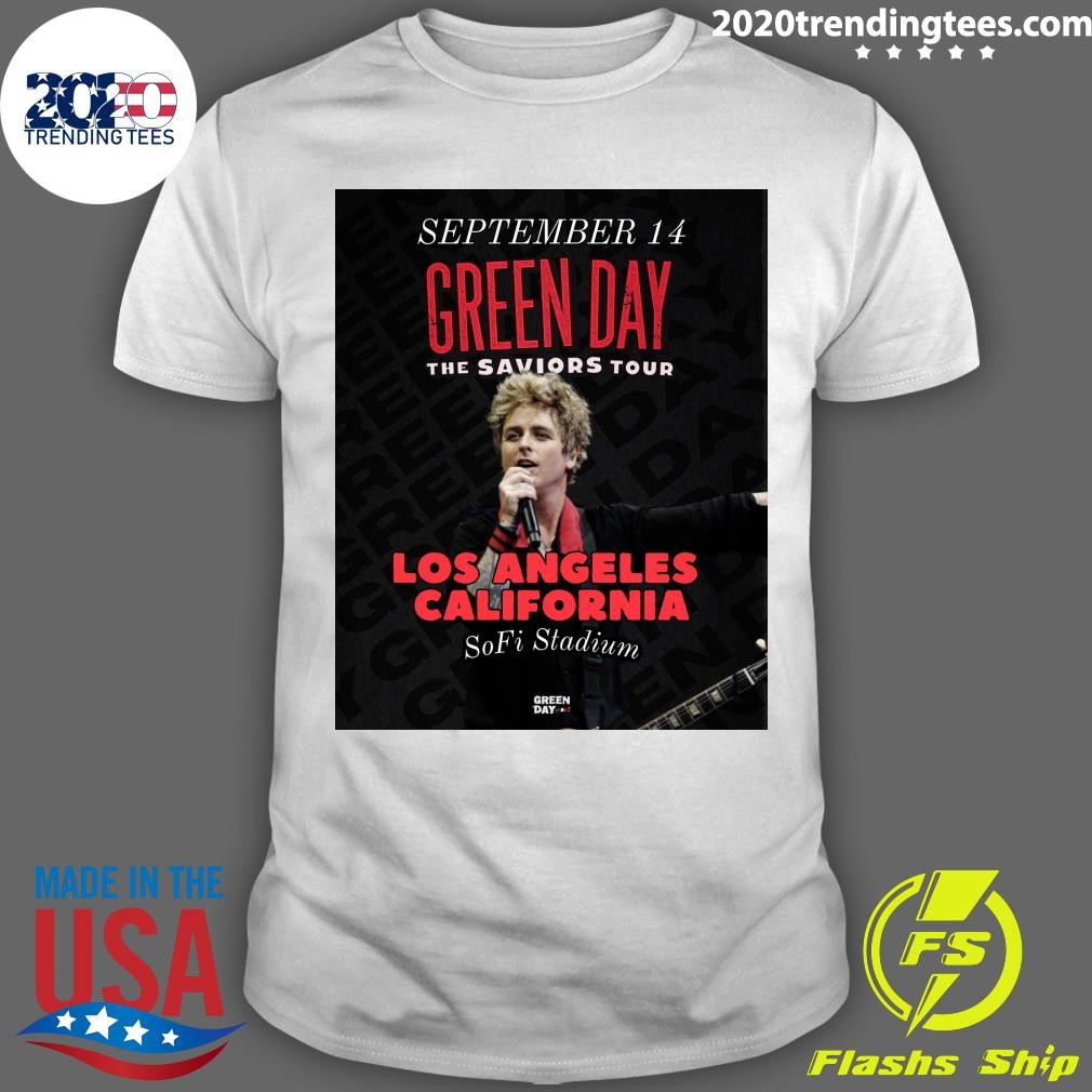 Funny September 14 Green Day The Saviors Tour Los Angeles California Sofi Stadium T-Shirt