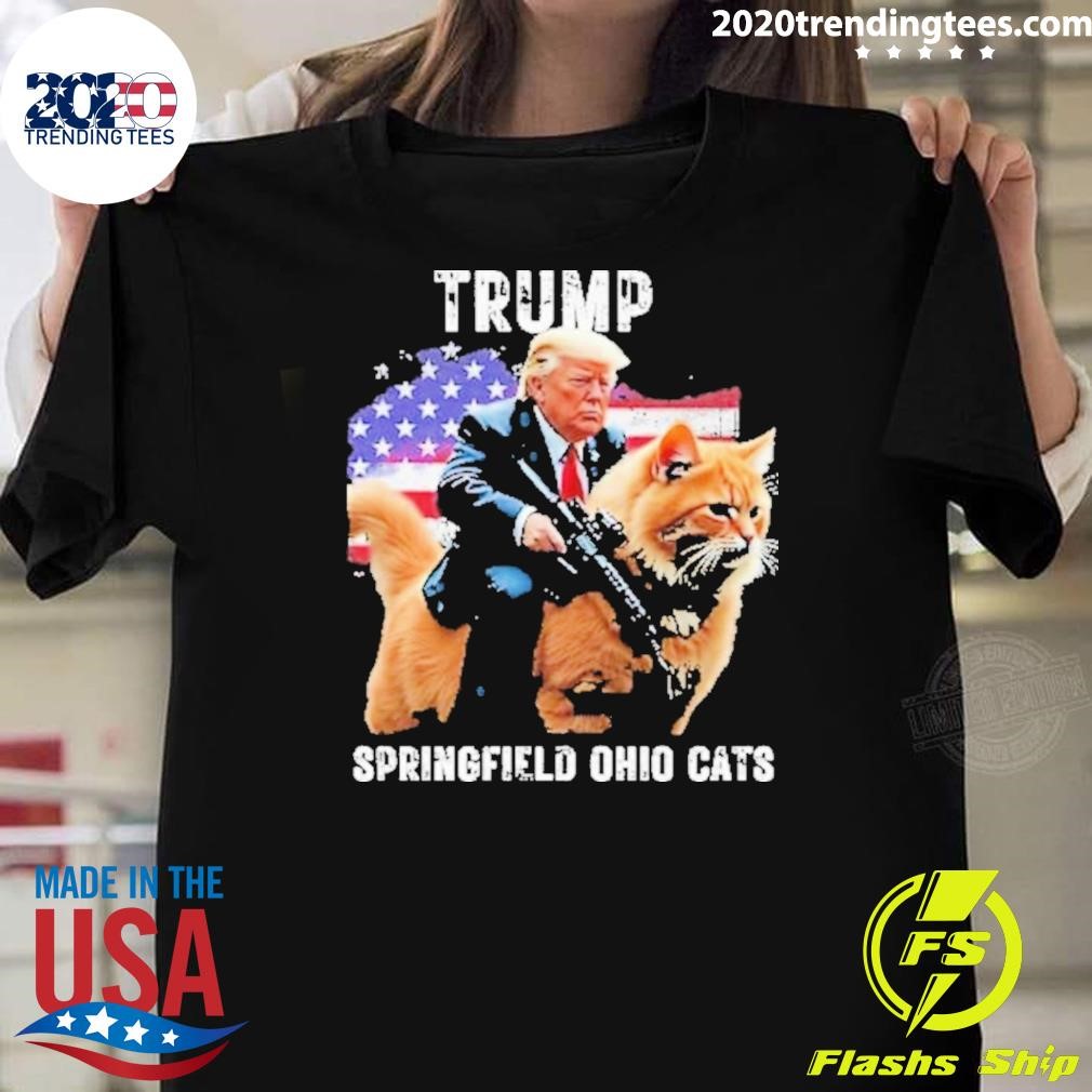 Funny Springfield Ohio Cats-TRUMP For President 2024 T-shirt